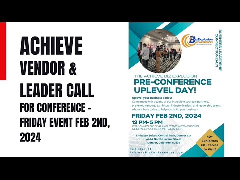 Vendor Call for Feb Conference