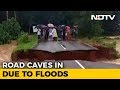 Caught on cam: Road caves in after heavy rain in Kerala