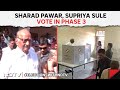 Sharad Pawar Voting | NCP-SCP Chief Sharad Pawar Casts His Vote At A Polling Booth In Baramati