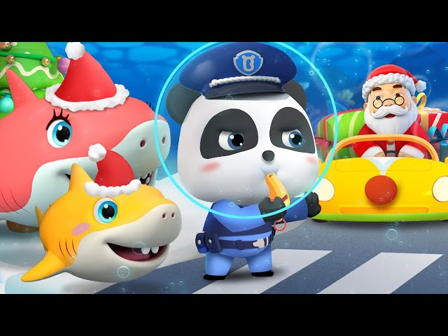 Baby Panda Traffic Police | Traffic Jam on Christmas Eve | Christmas Song | BabyBus