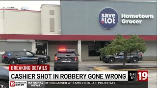Cashier shot during alleged robbery at Cleveland Save-A-Lot