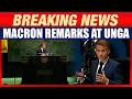 French President Emmanuel Macron Speaks at UNGA | Israel | Gaza | Palestine | Russia | USA | News9