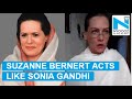 German actress Suzanne Bernert recites Sonia Gandhi’s speech