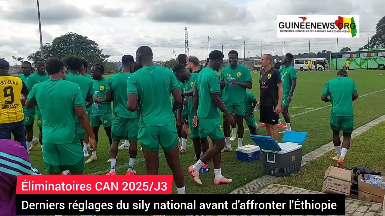 Éliminatoires CAN 2024/J3: Derniers réglages du syli avant d'affronter l'Éthiopie