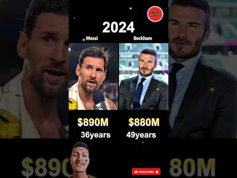 Messi vs Backham Networth Comparison. #top10list #viralshort #facts