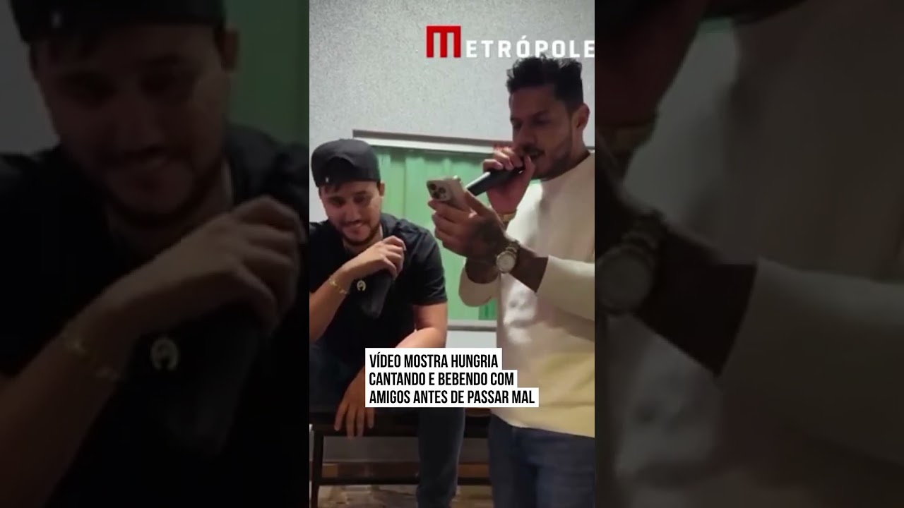 Vídeo mostra Hungria cantando e bebendo com os amigos antes de passar mal