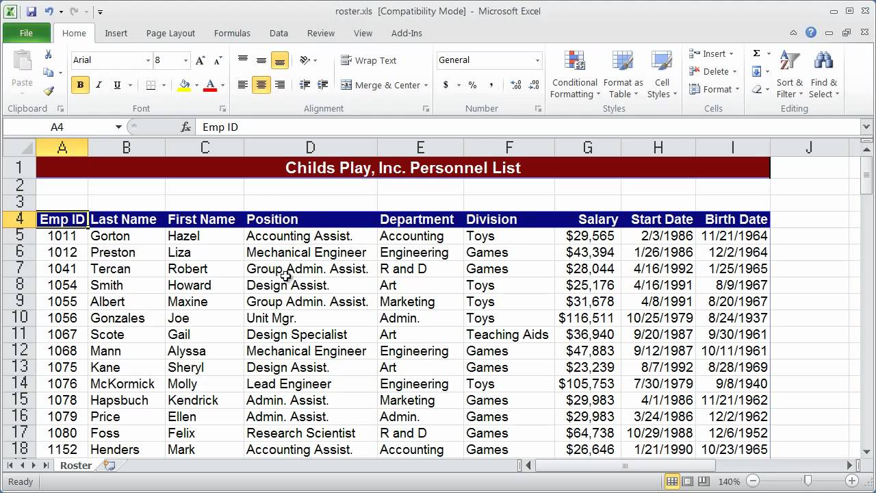 working-with-pivot-tables-in-excel-2010-part-1-youtube