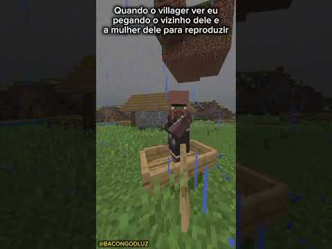 Olha,o villager se ferou por culpar minha._. #meme #minecraft #minecraftshorts