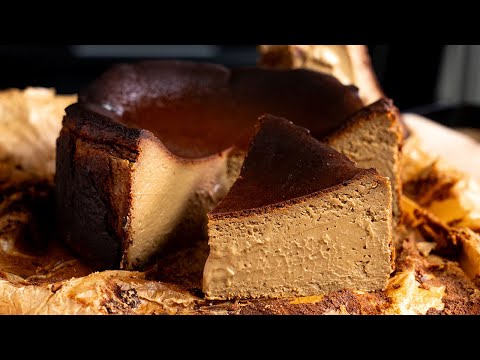 Espresso Basque Burnt Cheesecake エスプレッソバスクチーズケーキ #asmr  #cooking #cheesecake #espresso #cake