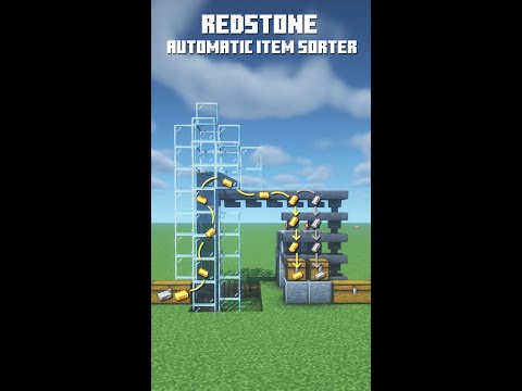 📂 Minecraft : Redstone Automatic Item Sorter 📂 #shorts