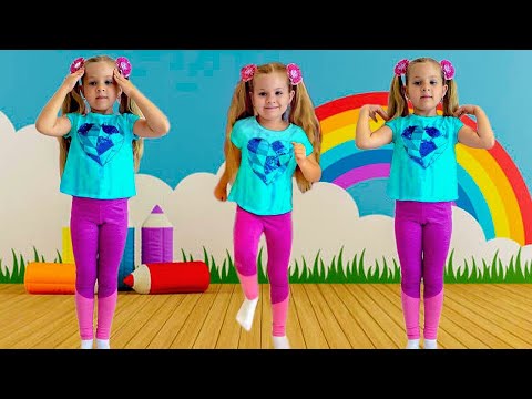 Diana Exercises and learns the English Alphabet - Kids Learning Videos