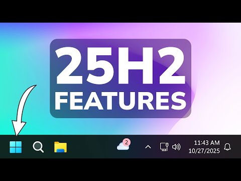 New Windows 11 25H2 Features – New Taskbar Animation, New Search Box and more (How to Enable)