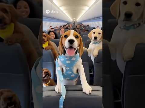 Cutest Flight Ever Filled With Dogs! 🐶✈️