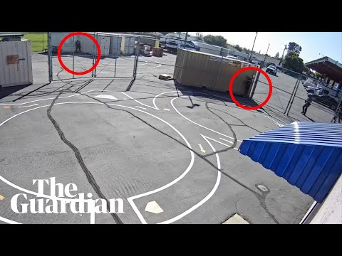 Ice agents appear to urinate on Los Angeles school grounds