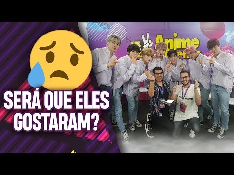 DANDO PAÇOCA PARA OS IDOLS COREANOS DO BLANC7 NA ANIME FRIENDS! | Virou Festa
