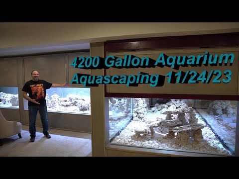 4200 Gallon Aquarium Aquascaping The video today will talk about aquascaping the 4200 gallon aquarium.  I talk about methodology, aqu