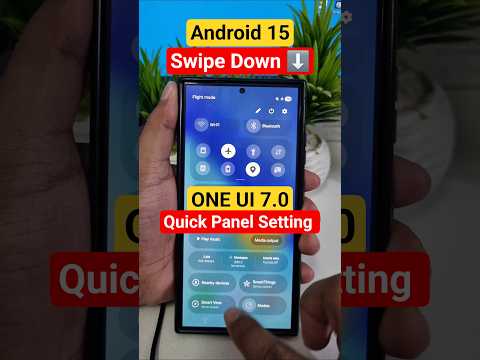 Samsung Quick Panel Setting | Notification Setting | Swipe down | Separate to Together | Android 15