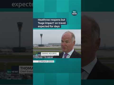 Flights have begun landing at Heathrow after the airport was shut over a loss of power #itvnews