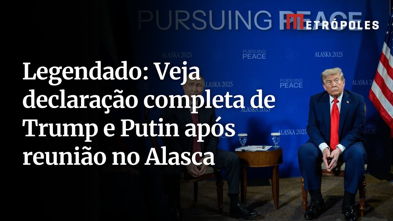 Trump e Putin veja o pronunciamento completo após reunião no Alasca legendado