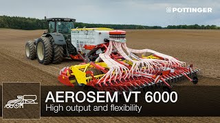 High output and versatile with the AEROSEM VT 6000 trailed seed drill combinations