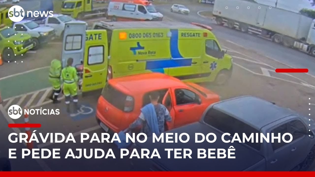 Parto de emergência bebê nasce dentro de ambulância em rodoviária no Mato Grosso | SBTNotícias