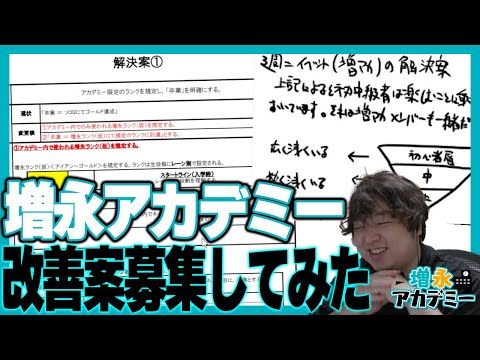 増アカ改善案募集してみたところ、とんでもねえのが送られてきた。 ‐ 増永アカデミー Part.23 [LoL/しゃるる]