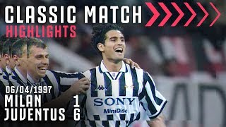 Milan 1-6 Juventus | Jugovic, Zidane, Vieri & Amoruso Dominate in Milan! | Classic Match Highlights