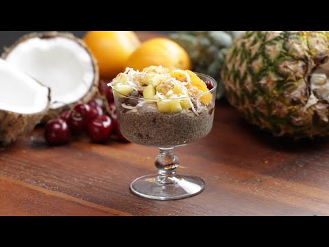 Coconut Chia Pudding With Oranges, Pineapple, And Dried Cherries ? Tasty Recipes