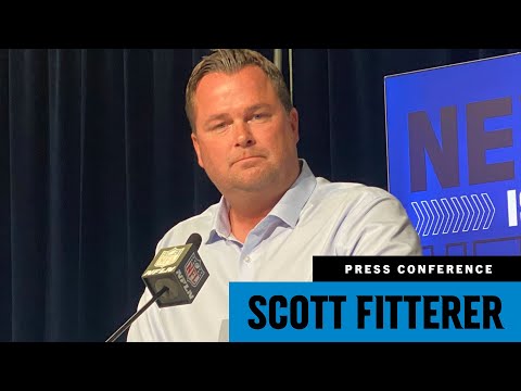 Scott Fitterer discusses Panthers free agents, quarterbacks at Combine press conference video clip 