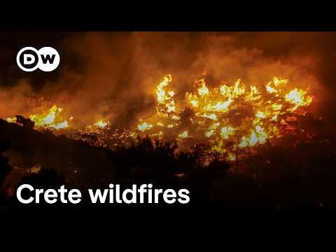 Crete wildfires force 5,000 residents and tourists to evacuate | DW News