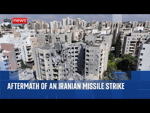 The aftermath of an Iranian missile strike in Israel
