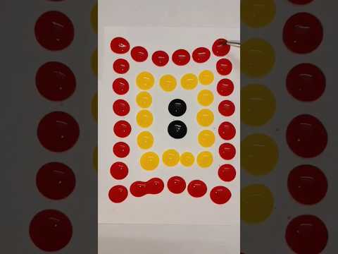 🔴🟡⚫#colormixingmagic #art #satisfyingasmr #painting #watercolorpainting #colours