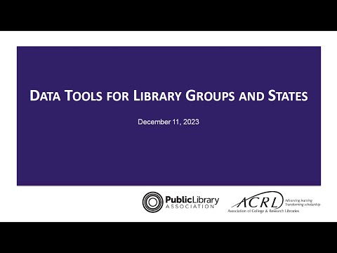 Data Tools for Library Groups and States