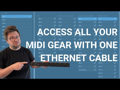 Send all your MIDI devices to your Studio computer using one Ethernet Cable!