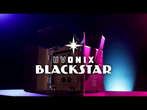 True 365nm UV Light: UVonix™ Blackstar 120W UV LED Blacklight w/ Barndoors from Blizzard