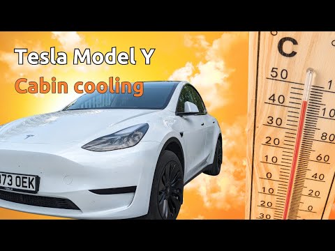 Tesla Model Y pre-conditioning test. How quick does it cool the interior?