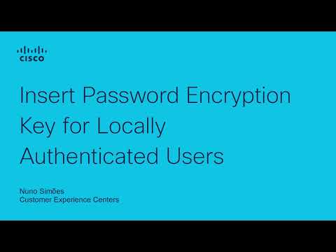 Insert Password Encryption Key for Locally Authenticated Users