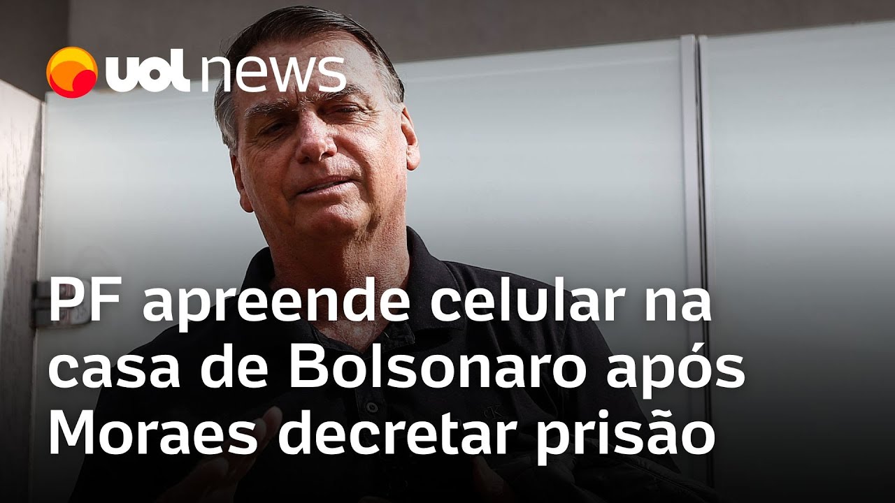 PF apreende celular na casa de Bolsonaro após Moraes decretar prisão domiciliar de ex presidente
