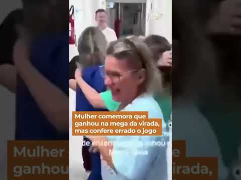 Mulher comemora que ganhou na Mega da Virada, mas conferiu errado o jogo #Shorts #FalaBrasil