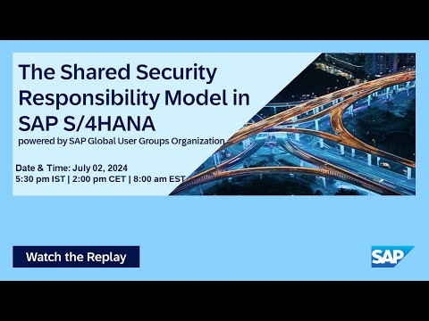 The Shared Security Responsibility Model in the SAP S/4HANA I Move to Cloud ERP I 24.07. 02