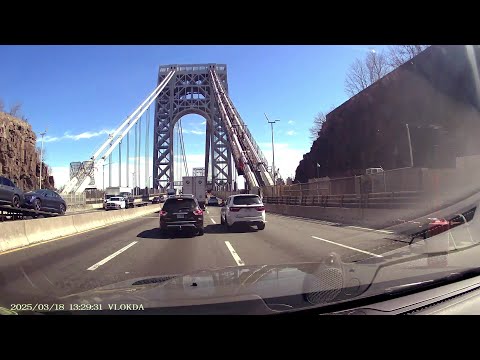 Top of the George Washington Bridge (GWB)! Breathtaking NYC Skyline Drive (Upper Level)