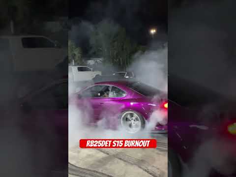 Freshly painted s15 doing a burnout …. #monstamade #365performance #leebird