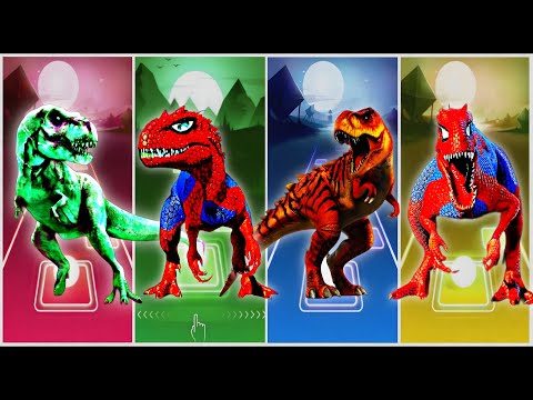 Jurassicworld Indominus T-rex🦖 🆚Tyranasaurus🆚 Tiles hop Edm Rush