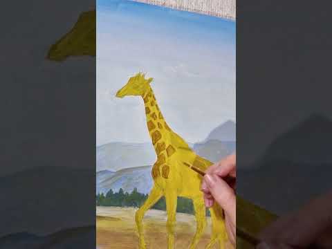 Mother & Baby Giraffe | Original Acrylic Painting 🦒✨