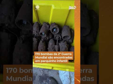 170 bombas da 2ª Guerra Mundial são encontradas em parquinho infantil #Shorts #FalaBrasil