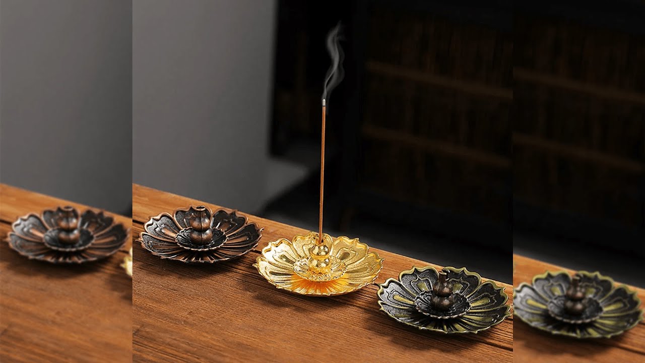 Pratinjau video produk TaffHOME Tempat Dupa Lotus Gourd Incense Holder Zinc Alloy - YJ-A3