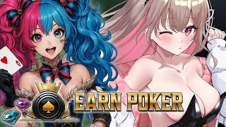 【 #EarnPoker 】一緒にポーカーゲームをしませんかっ？迷うときはオールイン！？ #PR【 #綵てまり / Vtuber】