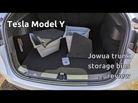 Review of the Jowua trunk/boot storage bins for the Tesla Model Y