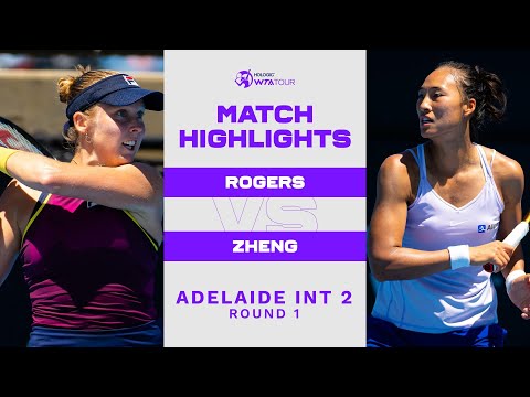 Zheng Qinwen vs. Shelby Rogers | 2023 Adelaide International 2 | WTA Match Highlights