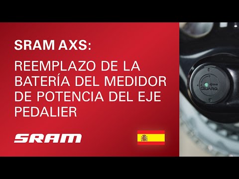 SRAM AXS Reemplazo de la batería del medidor de potencia del eje pedalier